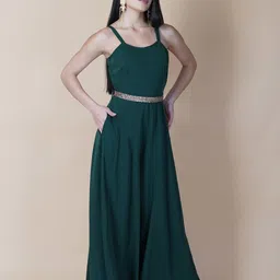 RAASSIO Sleeveless Culotte Jumpsuit with Belt image 4