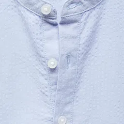 Mango Kids Boys Cotton Seersucker Shirt image 3