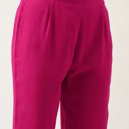 KALINI Ethnic Motifs Embroidered Sequinned Kurta with Trousers image 4