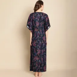 Secret Wish Floral Navy Blue Maternity Kaftan image 3