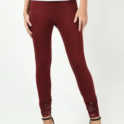 BAESD Pack Of 3 Bottom Printed Slim-Fit Cotton Lycra Churidar Length Leggings image 4