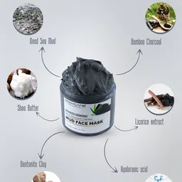 MY BODYCARE Premium Detoxifying Activated Charcoal Purifying Mud Face Mask 100g image 2