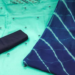 Lilots Cotton Thread & Sequance Embroidered Unstitched DressMaterial image 3