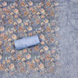 Panzora Ethnic Motifs Embroidered Sequinned Unstitched Dress Material image 3