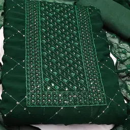 KALINI Embroidered Silk Georgette Unstitched Dress Material image 2