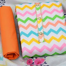 MANVAA Printed Pure Cotton Unstitched Dress Material image 2