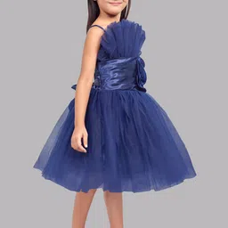 Pink Chick Girls Ruffled Tulle Net Fit & Flare Midi Dress image 5