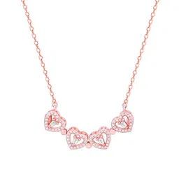 GIVA Rose Gold-Plated 925 Sterling Silver Heart Magnet Necklace image 3