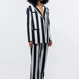 SOTBELLA Striped Shawl Neck Blazer & Trousers image 3