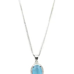 stileadda Stylish AD Rhodium Plated Pendant Set image 3