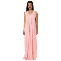 Juliet Pink Hosiery Sleeveless Nightdress image 1