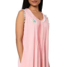 Juliet Pink Hosiery Sleeveless Nightdress image 5