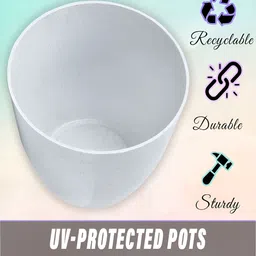 Kuber Industries Blue & White 12 Pieces Lightweight Planters image 3