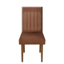 Kuber Industries Set Of 6 Brown Solid Chair Covers image 5