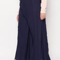 CLORA CREATION PLUS Women Flared Fit Palazzos image 4