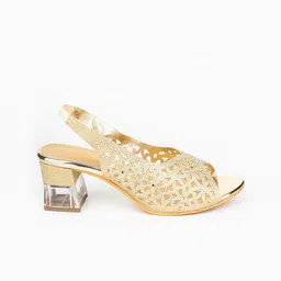 Ozuri Embellished Block Heeled Peep Toes image 5