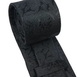 AXLON Set Of 4 Printed Necktie Pocket Square With Cufflink & Flower Pin Accessory Gift Set image 5