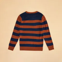 Pantaloons Junior Boys Striped Acrylic Pullover image 3