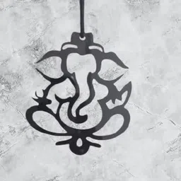 rcw Religious Hindu Idol God Ganesha Acrylic Car Hanging Rear View Mirror, Home, Window & Garden for Positive Vibes for Decorative Ornament Dream Catchers (Size 8x8 CM) image 4