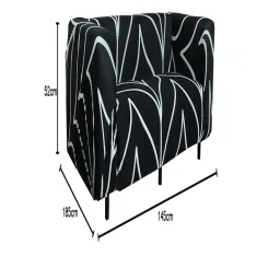 House of Quirk Double Seater Sofa Cover For Couch Flexible 140 Gsm Sofa Slipcover - Black image 3