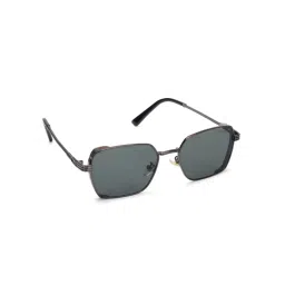 HASHTAG EYEWEAR Green Rectangle Full Rim Casual Unisex Sunglass - Try (14) KS 8072 C2 (42) image 3