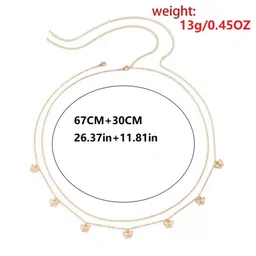 elaccent Wind Tassel Butterfly Pendant Double Waist Chain for Women and Girls image 4