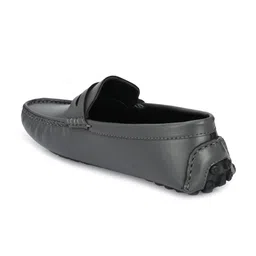 Big Fox Men Grey Textured Slip-On Sneakers image 4