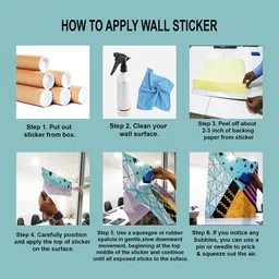 WENS Blue & Green Beautiful View Self Adhesive Wall Poster image 3