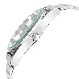 LOREM Men Mother of Pearl Dial & Stainless Steel Bracelet Style Straps Analogue Watch LR157-B image 5