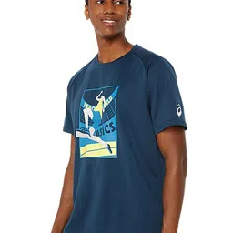 ASICS Track Event Graphic Printed Round Neck T-Shirt image 5