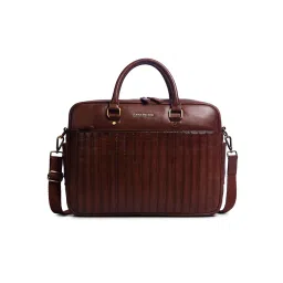 Gauge Machine Unisex Tan 16 Inch Laptop Bag with Detachable Strap image 4