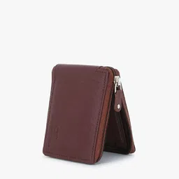 Dezire Crafts Men Brown Textured Zip Around Wallet image 4