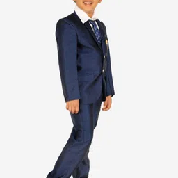Pro-Ethic STYLE DEVELOPER Boys Navy Blue & White Coat with Trousers image 3
