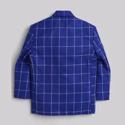 BAESD Boys Checked Silk Cotton Single Breasted 4-Pieces Suit image 3