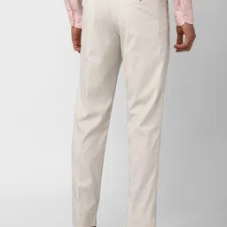Peter England Men Textured Slim Fit Formal Trousers image 5