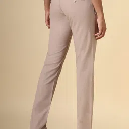 Allen Solly Men Mid-Rise Textured Slim Fit Trousers image 3