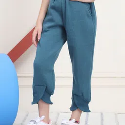 MINI & MING Girls Relaxed Low-Rise Easy Wash Pleated Trousers image 4