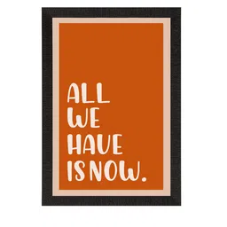 eCraftIndia Orange & White Motivational Quote Printed Framed UV Art Painting-image-67