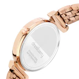 DressBerry Women Brown Brass Dial & Stainless Steel Straps Analogue Watch DB-021-Brown image 3