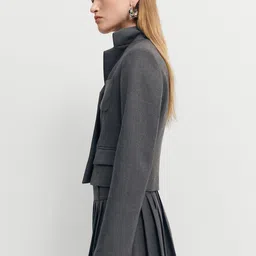 MANGO Cropped Blazer image 3