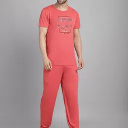 mack jonney VIMAL JONNEY Printed Cotton T-Shirt With Track Pant image 3