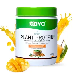 OZiva Bioactive Plant Protein (25g Vegan Protein) for Endurance & Muscle Recovery Plant-Based Protein ( Mango Delight)-picture-15