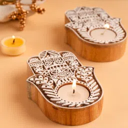 THE ZAPPY BOX Hamsa T-light Holder-image-86
