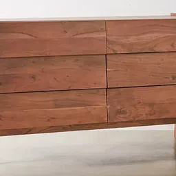 woodenmood Wallace Solid Wood Chest of 6 Drawers in Matte Finish image 1