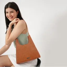 fastrack accessories Fastrack Women Structured Tan Shoulder Bag-picture-11