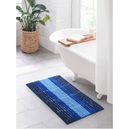 OBSESSIONS Quick Dry & Anti skid Bathmat, Blue-image-35