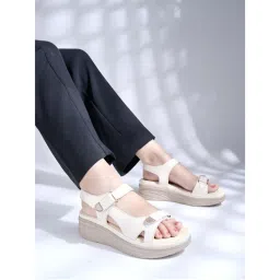 Shoetopia Comfortable Cream Doctor Sole Sandals for Women-picture-11