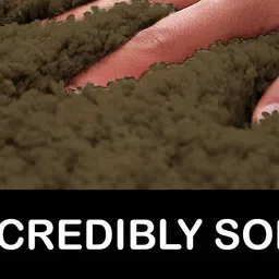 luxe home international Coffee Solids Microfiber Bath Mat - Set of 1 image 2