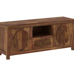 vintage home Woodwhiz Solid Wood TV Unit in Teak Finish image 2