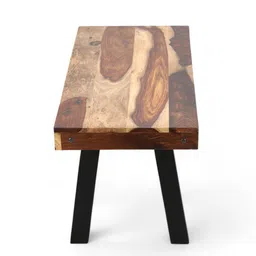 ikiriya Mayfield Rectangular Solid Wood Coffee Table in Natural Rosewood Finish image 2